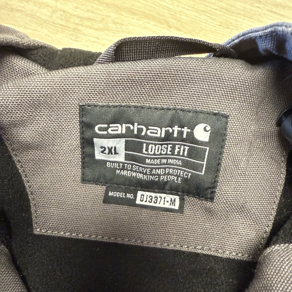 CARHARTT INSULATED ACTIVE JACKET LOOSE FIT IN GREY - 2XL - Picture 7 of 8